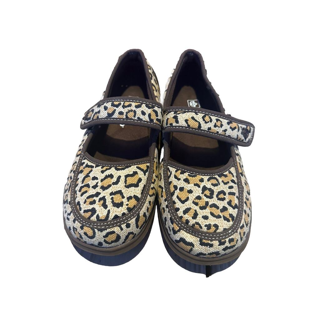SPENCO W7 Cheetah PRINT Orthotic SLIPPERS MARY JANE Comfort PLANTAR FACSCIITIS